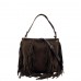 Bolso De Hombro Grande Con Flecos